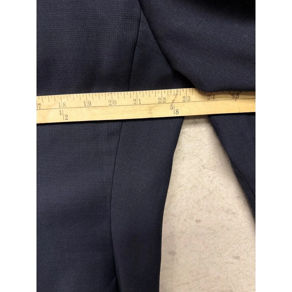 Hickey Freeman Milburn II Men's Blazer 100% Wool Black Fully Lined Pockets 44R